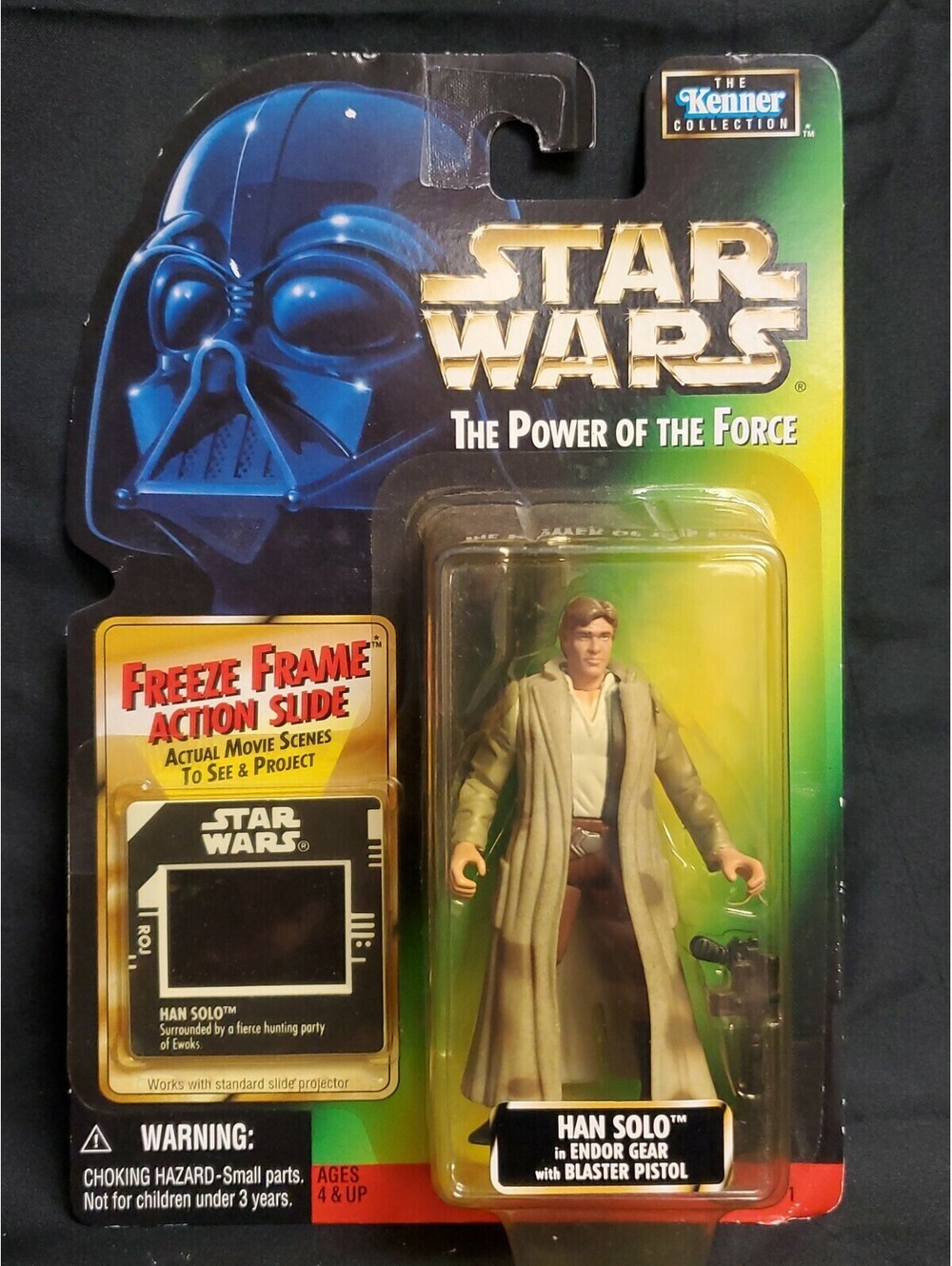 Star Wars Han Solo in Endor Gear Power of the Force Freeze Frame 3.75 Inch NEW